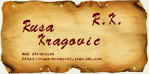 Rusa Kragović vizit kartica